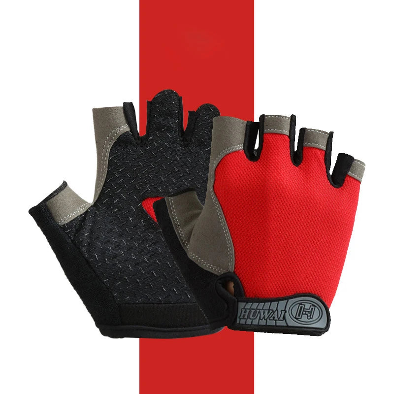 Atmungsaktiven Halbfinger-Fitnesshandschuhe