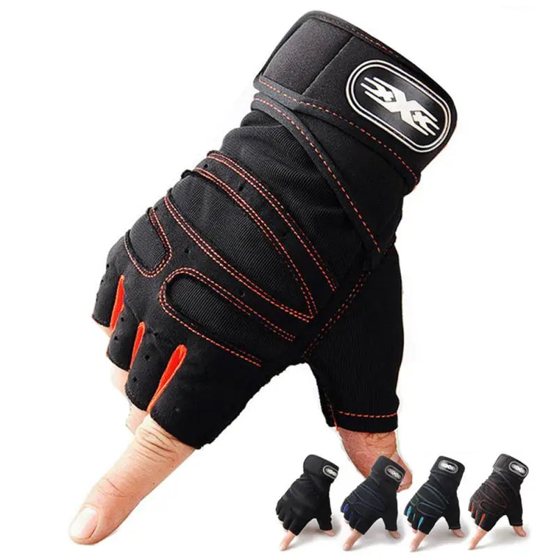 Atmungsaktiven Halbfinger-Fitnesshandschuhe