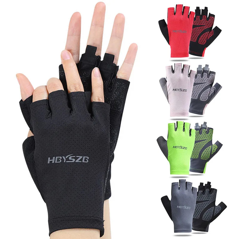 Atmungsaktiven Halbfinger-Fitnesshandschuhe