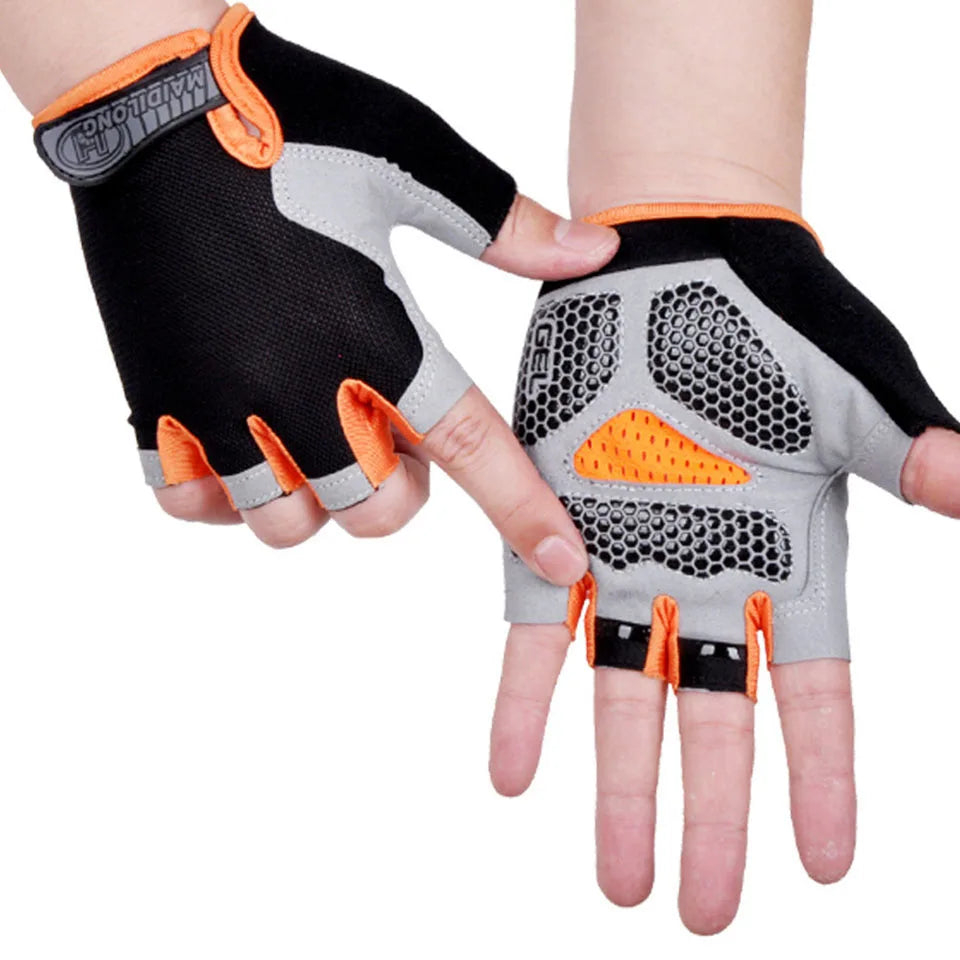 Atmungsaktiven Halbfinger-Fitnesshandschuhe