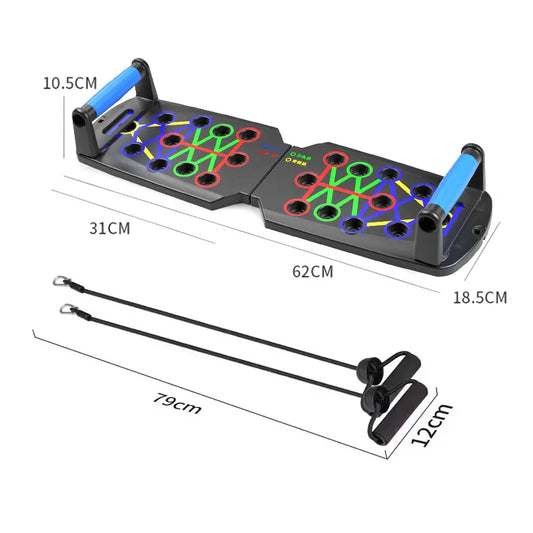 Multifunktionales Push-Up Board mit Farbleitsystem