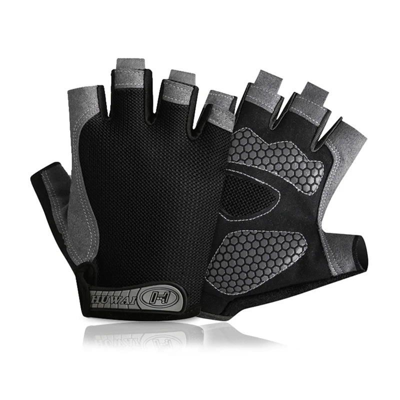 Atmungsaktiven Halbfinger-Fitnesshandschuhe