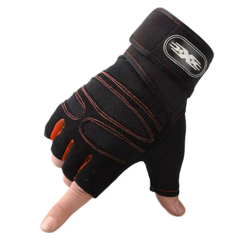 Atmungsaktiven Halbfinger-Fitnesshandschuhe