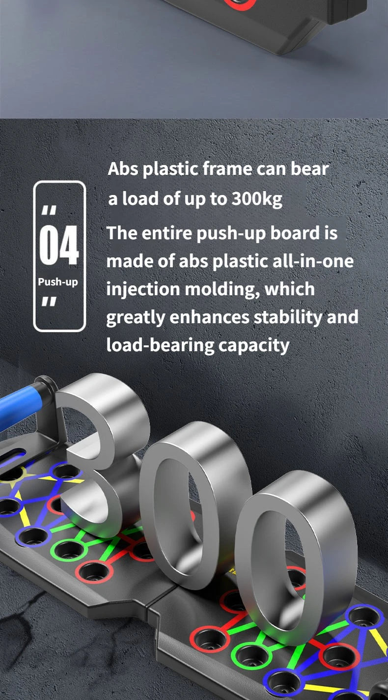 Multifunktionales Push-Up Board mit Farbleitsystem