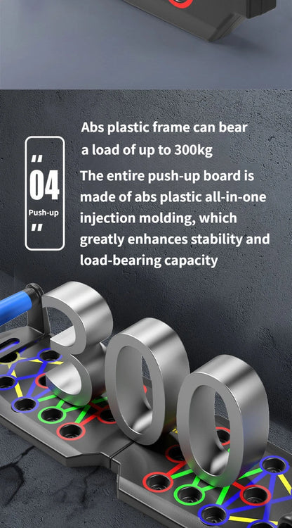 Multifunktionales Push-Up Board mit Farbleitsystem