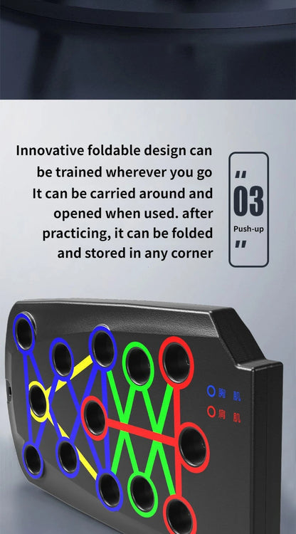 Multifunktionales Push-Up Board mit Farbleitsystem