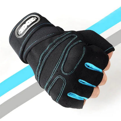Atmungsaktiven Halbfinger-Fitnesshandschuhe