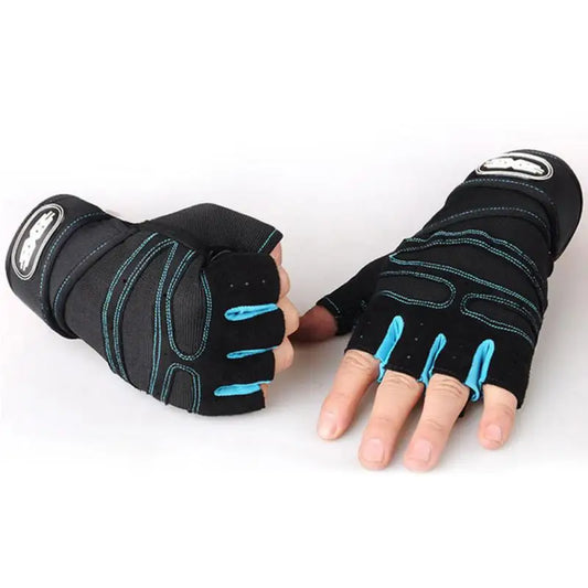 Atmungsaktiven Halbfinger-Fitnesshandschuhe