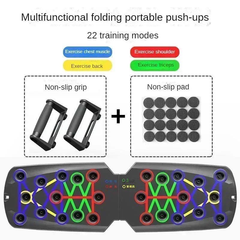 Multifunktionales Push-Up Board mit Farbleitsystem