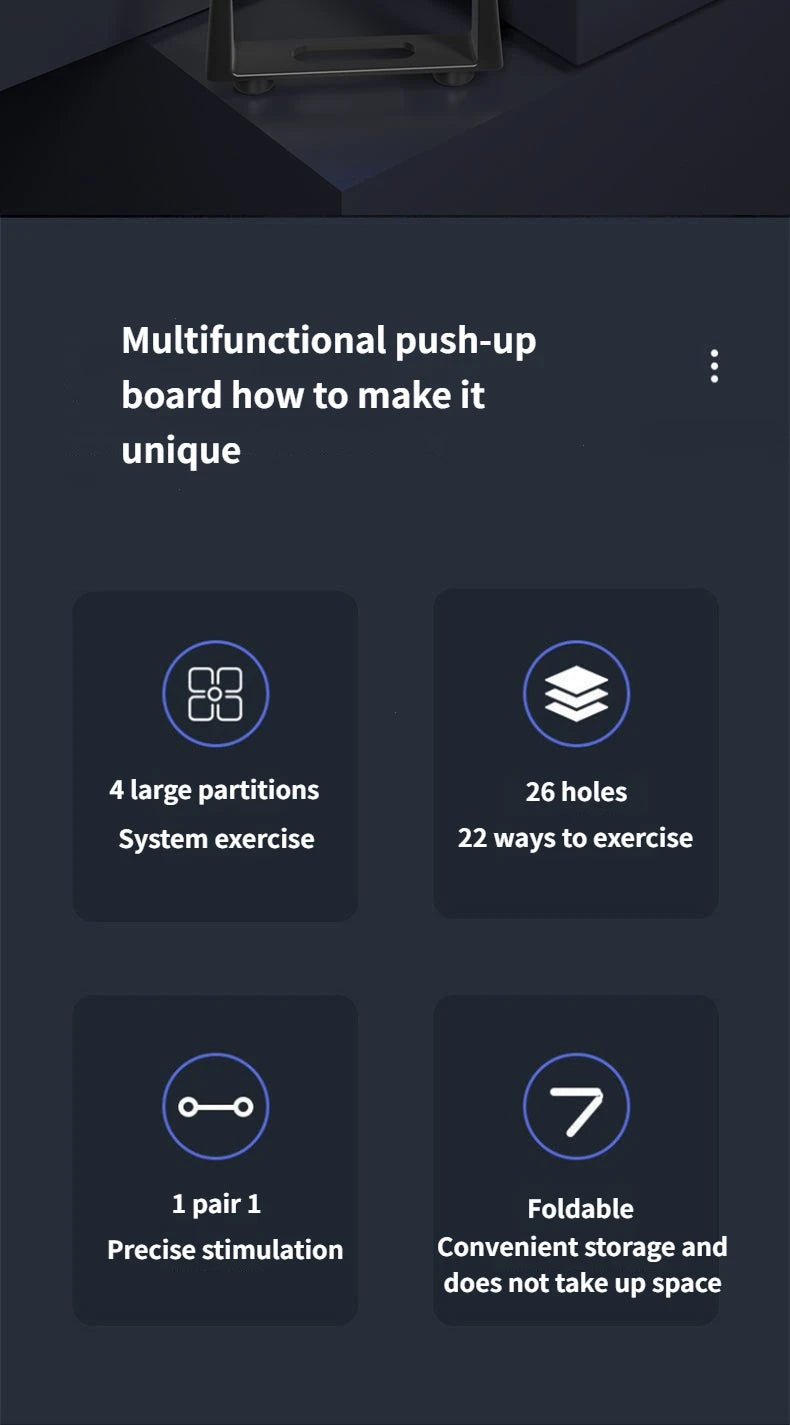 Multifunktionales Push-Up Board mit Farbleitsystem
