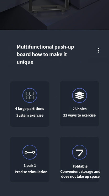 Multifunktionales Push-Up Board mit Farbleitsystem